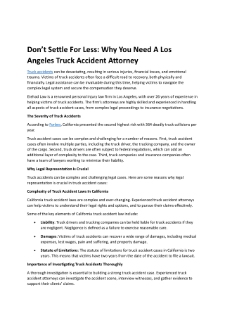 Truck Accident Attorney