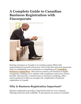 Fiscorporate: Easy Canadian Business Registration for Entrepreneurs