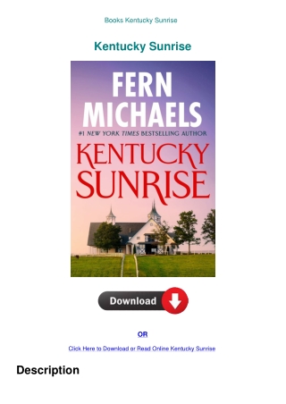 Books Kentucky Sunrise