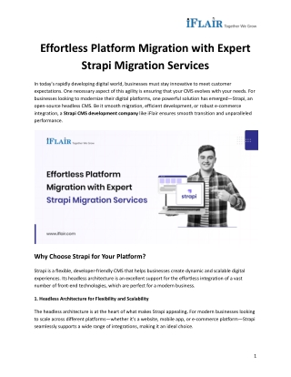 Effortless Platform Migration with Expert Strapi Migration Services