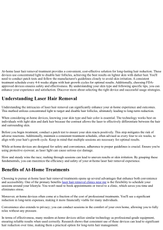 At-Home Laser Hair Removal Treatment
