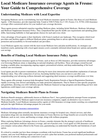 Local Medicare Agents