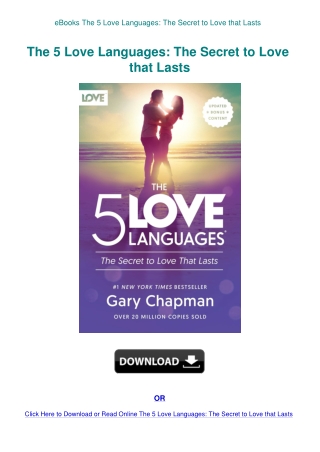eBooks The 5 Love Languages The Secret to Love that Lasts