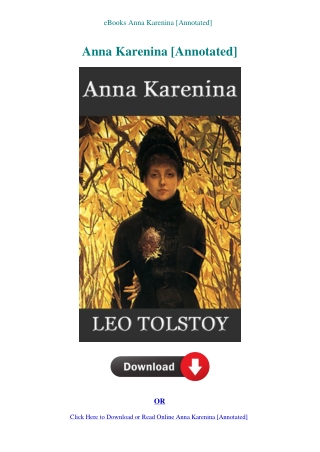 eBooks Anna Karenina [Annotated]