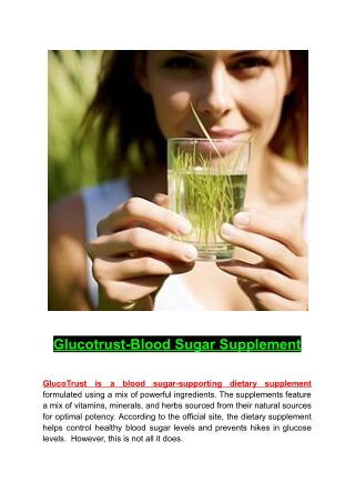 Glucotrust_ New Killer Blood Sugar Supplement