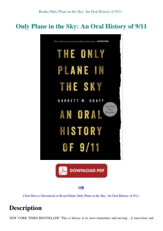 Books Only Plane in the Sky An Oral History of 911