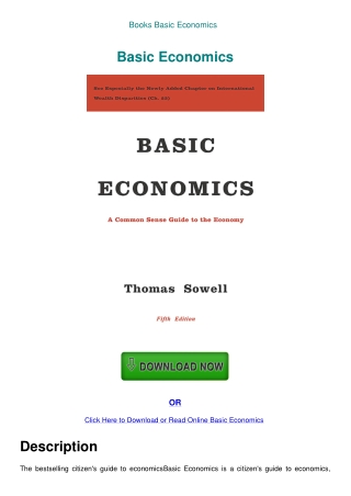 Books Basic Economics