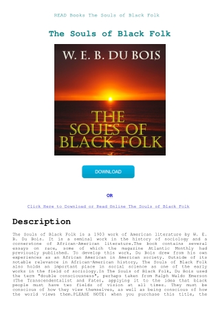 READ Books The Souls of Black Folk