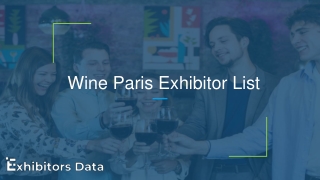 Wine Paris Exhibitor List