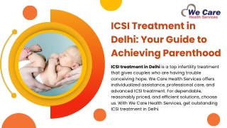 ICSI Treatment in Delhi | We Care Health Services