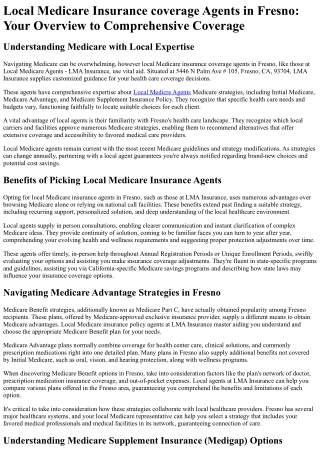 Local Medicare Agents