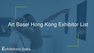 Art Basel Hong Kong Exhibitor List