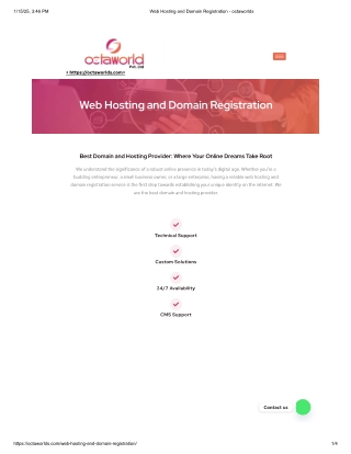 Reliable Web Hosting & Domain Services - OctaWorlds
