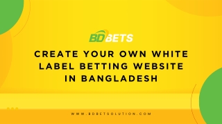 Create your own White Label Betting Website in Bangladesh