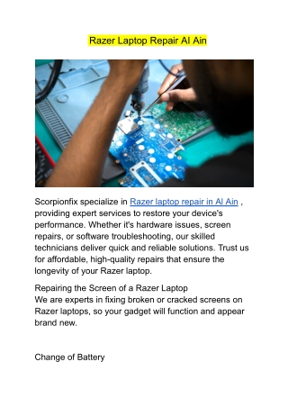 Razer Laptop Repair AI Ain