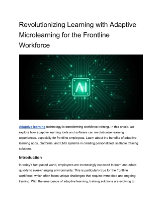 AdaptiveLearningSoftware