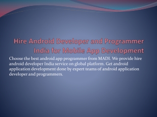 Deal with Android Game Developer India