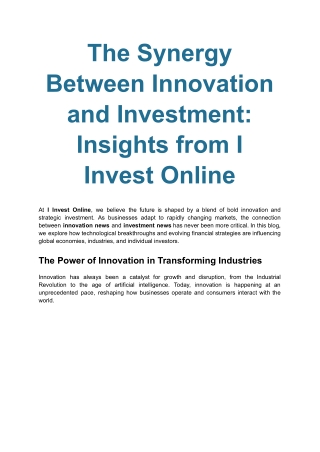 Harnessing The Power Of Global Innovation News