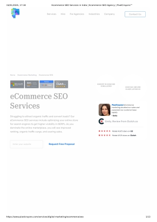 Ecommerce SEO Services in India _ PixelCrayons™