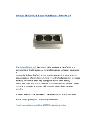 Delfield TB000010-S Sauce Gun Holder _ PartsFe UK