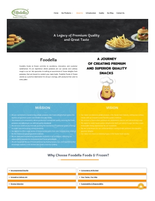 Frozen Veg snacks - Foodella Foods