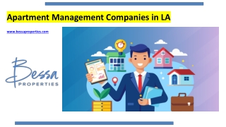 Apartment Management Companies in LA - bessaproperties.com