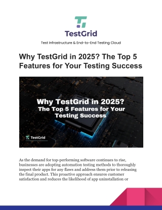 Why TestGrid in 2025_ The Top 5 Features for Your Testing Success