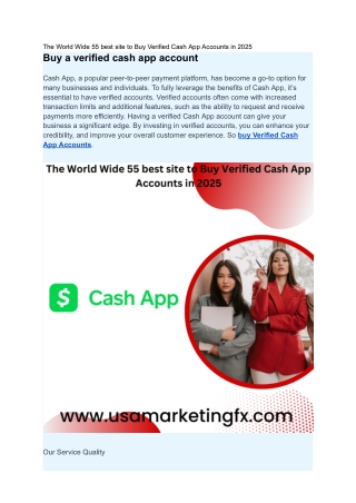 The World Wide 55 best site to Buy Verified Cash App Accounts in 2025