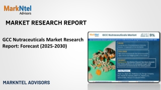 GCC Nutraceuticals Market Research Report: Forecast (2025-2030)
