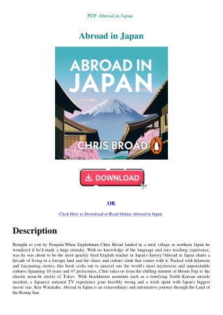 PDF Abroad in Japan