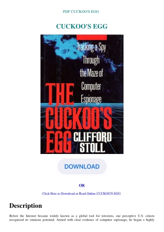 PDF CUCKOO'S EGG