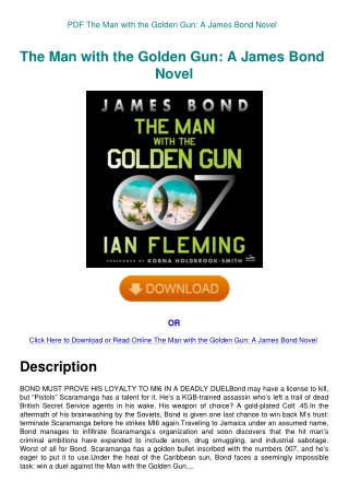 PDF The Man with the Golden Gun A James Bond Novel