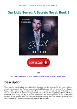 PDF Our Little Secret A Secrets Novel  Book 3