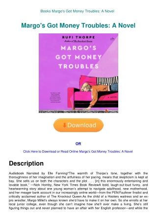 Books Margo's Got Money Troubles A Novel