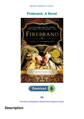 eBooks Firebrand A Novel