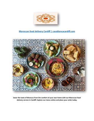 Moroccan food delivery Cardiff | casablancacardiff.com