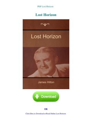 PDF Lost Horizon