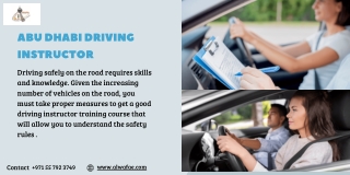 Professional Abu Dhabi Driving Instructor for Safe and Confident Driving