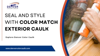 Seal and Style with Color Match Exterior Caulk - Denver Color Caulk