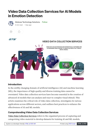 Video Data Collection Services