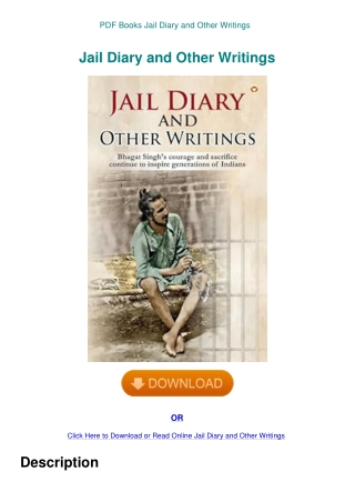 PDF Books Jail Diary and Other Writings 