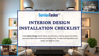 Interior Design Installation Checklist