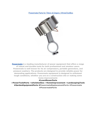 Powermate Parts for Tillers & Edgers _ WholeToolBox