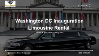 Washington DC Inauguration Limousine Service