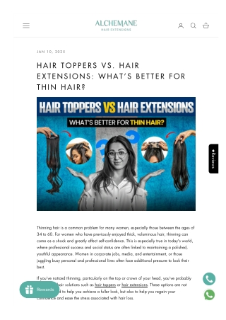 Hair Toppers vs. Hair Extensions What’s Better for Thin Hair