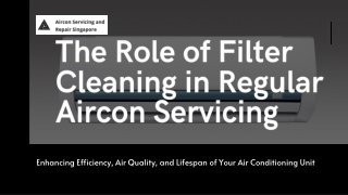 The Role of Filter Cleaning in Regular Aircon Servicing