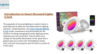 Introduction to Smart Recessed Lights 6 Inch