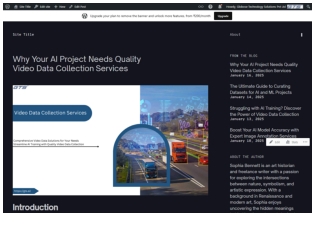 Why Your AI Project Needs Quality Video Data Collection Services
