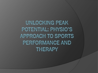 Unlocking Peak Potential