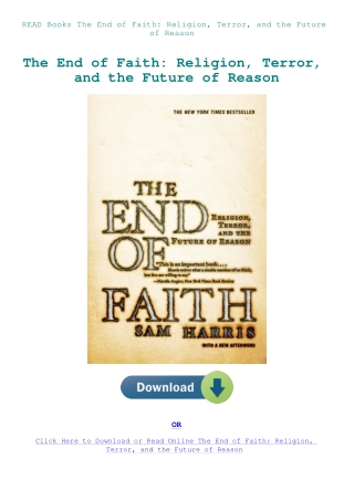 READ Books The End of Faith Religion  Terror  and the Future of Reason